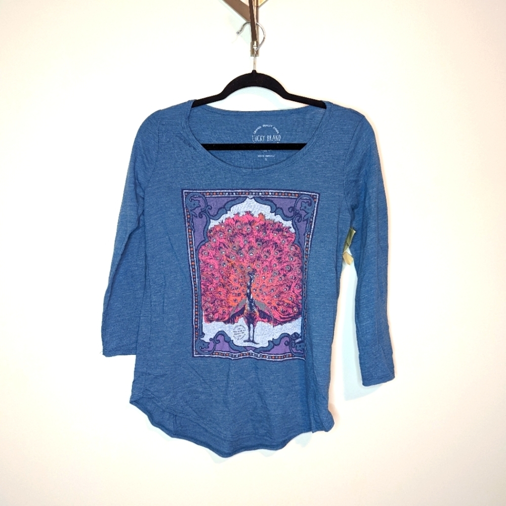 NWT Lucky Brand Graphic T-shirt (Peacock)